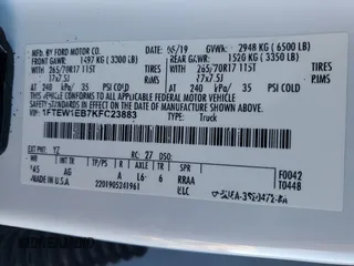 2019 Ford F-150 XL with VIN 1FTEW1EB7KFC23883, listed as a Copart auction lot 50324165 with 161,836 mi miles and Salvage Title. Bid and sale history available at carsss.com. Image 12.