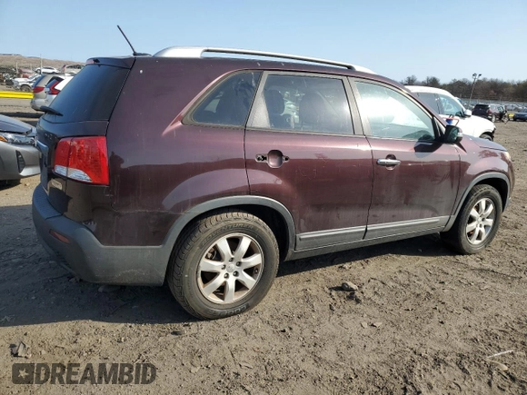 2013 Kia Sorento LX with VIN 5XYKT4A24DG387790, listed as a Copart auction lot 48823965 with 169,915 mi miles and Clean Title. Bid and sale history available at carsss.com. Image 3.