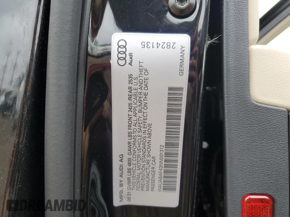 2022 Audi A4 Premium z VIN WAUABAF43NN001312, wystawiony jako Copart lot #78381784 z przebiegiem 15 552 mil mil oraz Szkoda całkowita • Salvage title. Historia ofert i sprzedaży dostępna na DreamBid. Obrazek 14.