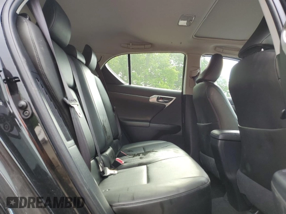 2012 Lexus CT 200h with VIN JTHKD5BH5C2112989, listed as a Copart auction lot 58613295 with Not provided miles and Salvage title. Bid and sale history available at DreamBid. Image 10.