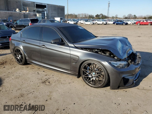 2018 BMW M3 with VIN WBS8M9C54J5K99041, listed as a Copart auction lot 43798544 with 18,972 mi miles. Bid and sale history available at carsss.com. Image 4.