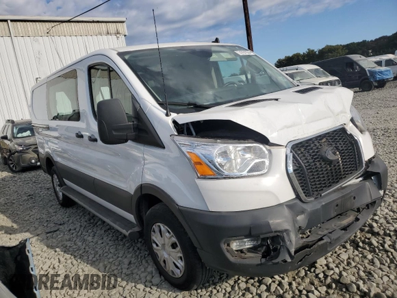 2021 Ford Transit Cargo with VIN 1FTBR1Y87MKA44540, listed as a Copart auction lot 74791034 with 128,242 mi miles and Salvage title. Bid and sale history available at DreamBid. Image 4.
