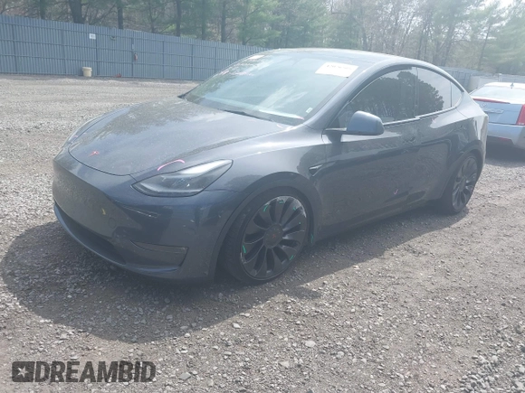 2022 Tesla Model Y Performance with VIN 7SAYGDEF3NF324705, listed as a IAAI auction lot 42076565 with 66,573 mi miles and . Bid and sale history available at DreamBid. Image 19.