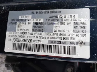 2019 Mazda CX-5 Grand Touring with VIN JM3KFBDM6K0592496, listed as a IAAI auction lot 41730103 with Not Provided miles and . Bid and sale history available at carsss.com. Image 9.