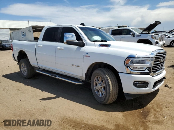 2023 Ram 2500 Laramie with VIN 3C6UR5FL9PG632207, listed as a Copart auction lot 56260654 with 31,302 mi miles and Salvage Title. Bid and sale history available at carsss.com. Image 4.