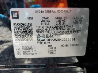 2019 Buick Enclave Essence with VIN 5GAERBKW5KJ268694, listed as a Copart auction lot 48800655 with 77,620 mi miles and Salvage Title. Bid and sale history available at DreamBid. Image 14.