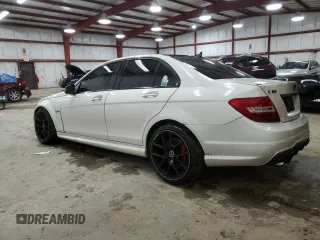 2010 Mercedes-Benz C 63 AMG with VIN WDDGF7HBXAF431638, listed as a Copart auction lot 44015185 with 112,912 mi miles and Salvage Title. Bid and sale history available at carsss.com. Image 2.