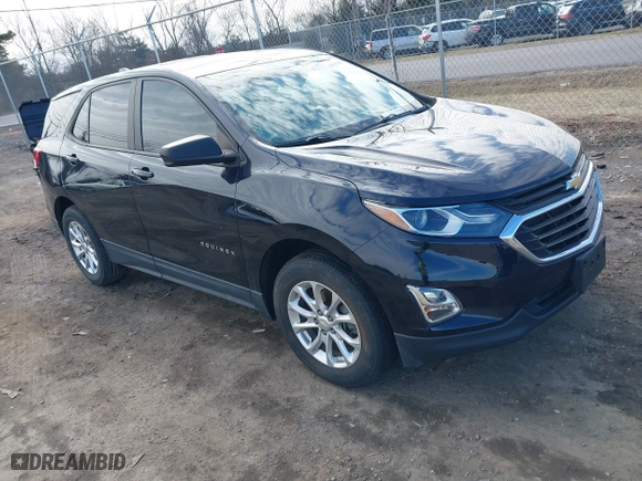2020 Chevrolet Equinox LS with VIN 2GNAXSEV7L6115391, listed as a IAAI auction lot 41613087 with 57,648 mi miles. Bid and sale history available at carsss.com. Image 1.
