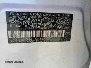 2016 Lexus IS 350 with VIN JTHBE1D24G5026575, listed as a Copart auction lot 46454675 with 102,619 mi miles and Salvage title. Bid and sale history available at DreamBid. Image 13.