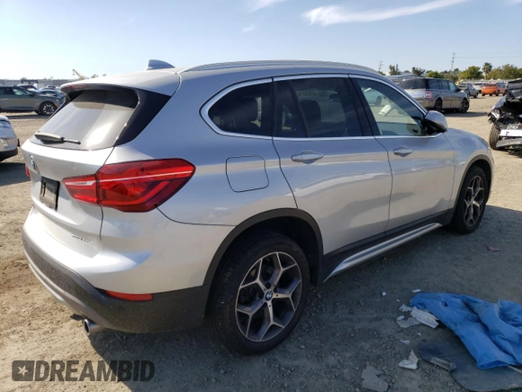2019 BMW X1 sDrive28i with VIN WBXHU7C59K5L12043, listed as a Copart auction lot 47630763 with 53,014 mi miles. Bid and sale history available at carsss.com. Image 3.