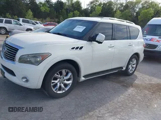 2012 Infiniti QX56 8-passenger with VIN JN8AZ2NC3C9317218, listed as a IAAI auction lot 42068393 with 221,820 mi miles. Bid and sale history available at carsss.com. Image 17.