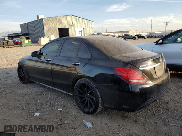 2017 Mercedes-Benz C 43 AMG with VIN 55SWF6EB0HU191842, listed as a Copart auction lot 86200364 with 87,038 mi miles and Salvage Title. Bid and sale history available at DreamBid. Image 2.