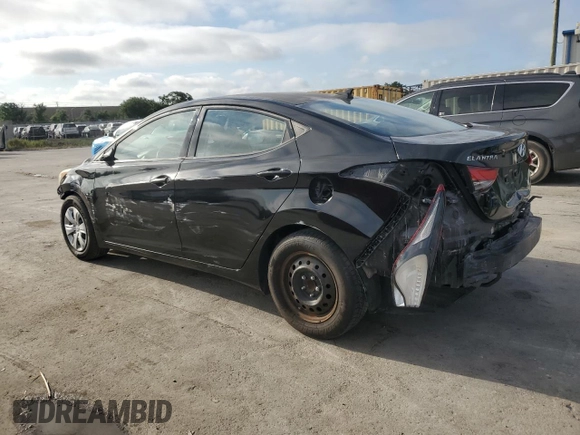2016 Hyundai Elantra SE with VIN 5NPDH4AEXGH678344, listed as a Copart auction lot 57878685 with Not provided miles and Salvage title. Bid and sale history available at DreamBid. Image 2.