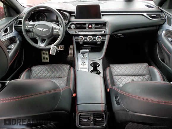 2020 Genesis G70 3.3T with VIN KMTG34LE6LU064126, listed as a Copart auction lot 58078495 with 57,903 mi miles and Salvage title. Bid and sale history available at DreamBid. Image 8.