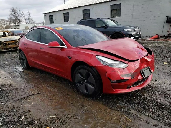 2020 Tesla Model 3 Standard Range Plus with VIN 5YJ3E1EAXLF718733, listed as a Copart auction lot 44908215 with 50,645 mi miles and Salvage Title. Bid and sale history available at carsss.com. Image 14.