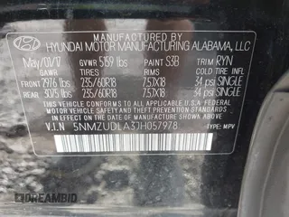 2018 Hyundai Santa Fe 2.0T z VIN 5NMZUDLA3JH057978, wystawiony jako IAAI lot #41930580 z przebiegiem 118 100 mil mil oraz . Historia ofert i sprzedaży dostępna na DreamBid. Obrazek 9.