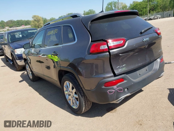 2017 Jeep Cherokee Limited with VIN 1C4PJMDS8HW631165, listed as a IAAI auction lot 42248180 with 57,448 mi miles and . Bid and sale history available at DreamBid. Image 3.