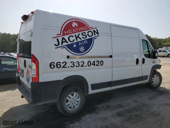 2019 Ram ProMaster Cargo Van with VIN 3C6TRVDG4KE524647, listed as a Copart auction lot 65241154 with 84,873 mi miles and Salvage Title. Bid and sale history available at carsss.com. Image 3.