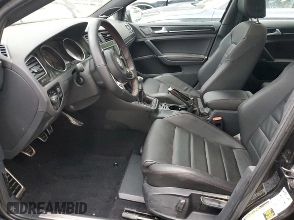 2017 Volkswagen Golf GTI Autobahn with VIN 3VW547AU6HM015631, listed as a Copart auction lot 69830484 with 0 mi miles and Salvage Title. Bid and sale history available at carsss.com. Image 7.