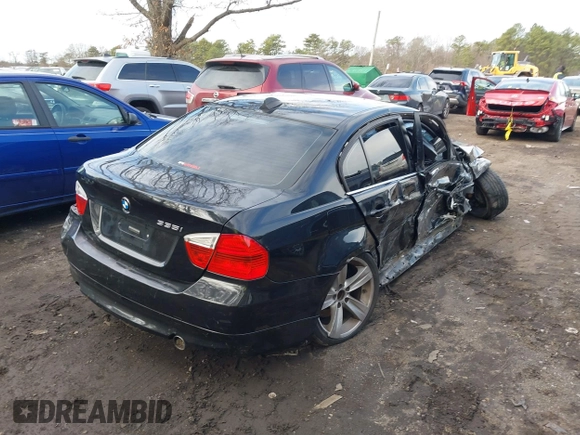 2008 BMW 3 Series 335i with VIN WBAVB77508NJ97001, listed as a IAAI auction lot 41880489 with 181,518 mi miles. Bid and sale history available at carsss.com. Image 4.