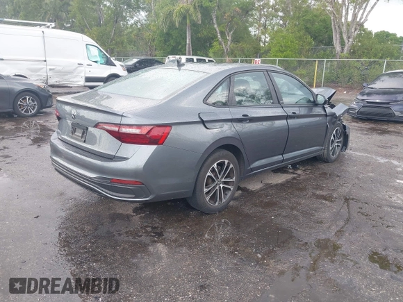 2023 Volkswagen Jetta Sport with VIN 3VWBM7BU8PM005151, listed as a IAAI auction lot 41886412 with 23,351 mi miles and . Bid and sale history available at DreamBid. Image 4.