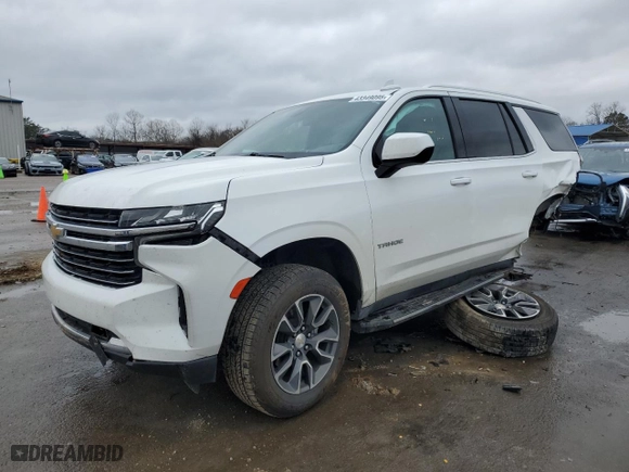 2021 Chevrolet Tahoe LT with VIN 1GNSCNKD5MR402845, listed as a Copart auction lot 43349095 with 68,369 mi miles and Salvage Title. Bid and sale history available at carsss.com. Image 1.