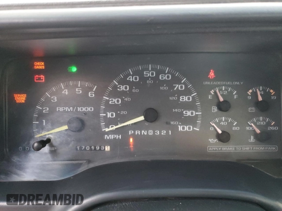 1998 GMC Sierra 1500 with VIN 1GTGC24R0WZ541659, listed as a Copart auction lot 86654274 with 170,193 mi miles and Clean Title. Bid and sale history available at DreamBid. Image 9.
