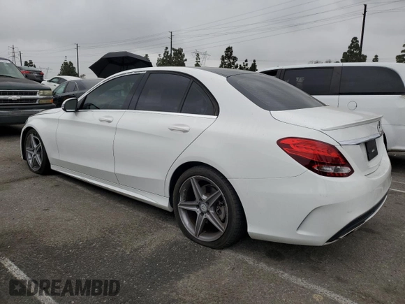 2017 Mercedes-Benz C 300 with VIN 55SWF4JB1HU179841, listed as a Copart auction lot 53890695 with 116,267 mi miles and Salvage Title. Bid and sale history available at DreamBid. Image 2.