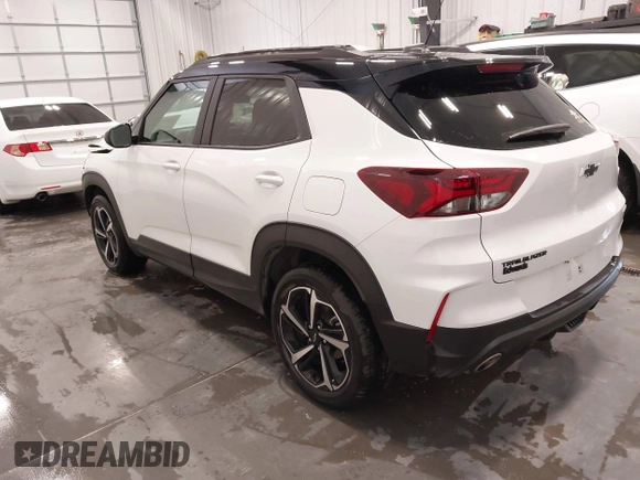 2023 Chevrolet TrailBlazer RS with VIN KL79MTSL1PB114699, listed as a IAAI auction lot 41847894 with 21,284 mi miles and . Bid and sale history available at DreamBid. Image 3.