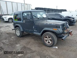 1993 Jeep Wrangler "S" with VIN 1J4FY19PXPP225417, listed as a IAAI auction lot 41820689 with 43,576 mi miles. Bid and sale history available at carsss.com. Image 1.