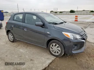 2024 Mitsubishi Mirage ES with VIN ML32AUHJ4RH013782, listed as a Copart auction lot 58069015 with 7,366 mi miles and Salvage title. Bid and sale history available at DreamBid. Image 4.