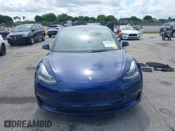 2022 Tesla Model 3 with VIN 5YJ3E1EA4NF191808, listed as a IAAI auction lot 39564406 with 6,756 mi miles. Bid and sale history available at carsss.com. Image 12.