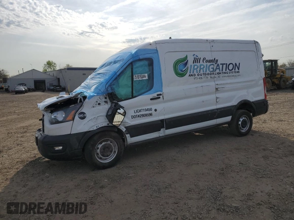 2023 Ford Transit Cargo with VIN 1FTBR1C86PKA83003, listed as a Copart auction lot 51015344 with Not Provided miles and Salvage Title. Bid and sale history available at DreamBid. Image 1.