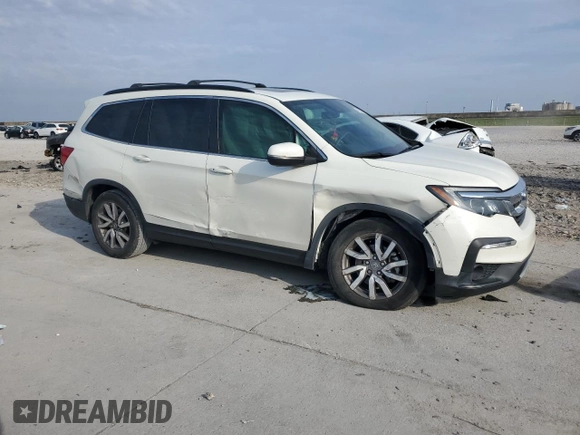 2019 Honda Pilot EX-L with VIN 5FNYF5H59KB027054, listed as a Copart auction lot 47278675 with 48,058 mi miles and Salvage Title. Bid and sale history available at DreamBid. Image 4.