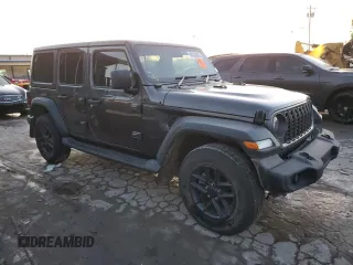 2024 Jeep Wrangler Sport с VIN 1C4PJXKN8RW291502, выставлен на аукционе Copart как лот 88326985 с пробегом 4 720 миль миль и Списание • Salvage title. История ставок и продаж доступна на DreamBid. Изображение 4.