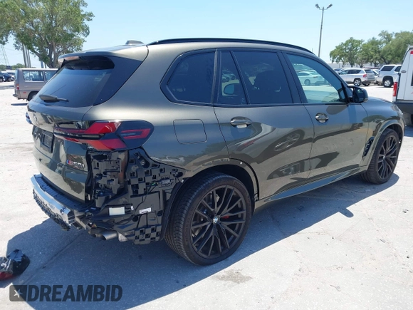 2024 BMW X5 M60i with VIN 5UX33EU04R9U60278, listed as a IAAI auction lot 42060054 with 18,215 mi miles. Bid and sale history available at carsss.com. Image 4.