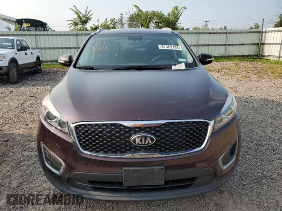 2016 Kia Sorento LX with VIN 5XYPGDA34GG020508, listed as a Copart auction lot 67362184 with 165,795 mi miles and Non Repairable. Bid and sale history available at carsss.com. Image 5.
