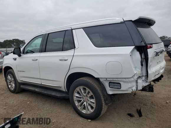 2021 GMC Yukon SLT with VIN 1GKS2BKD5MR177616, listed as a Copart auction lot 42456665 with 25,784 mi miles and Salvage Title. Bid and sale history available at carsss.com. Image 2.