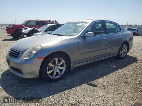 2006 Infiniti G35 with VIN JNKCV51E76M511100, listed as a Copart auction lot 55010345 with 166,936 mi miles and Salvage Title. Bid and sale history available at DreamBid. Image 1.