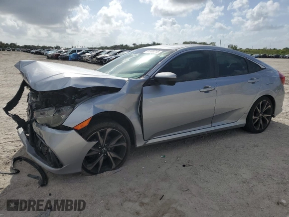 2019 Honda Civic Sport with VIN 2HGFC2F82KH520050, listed as a Copart auction lot 51368215 with 110,050 mi miles and Non Repairable. Bid and sale history available at DreamBid. Image 1.