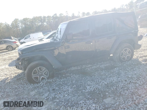 2022 Jeep Wrangler Unlimited High Tide with VIN 1C4HJXDG1NW134486, listed as a Copart auction lot 84936294 with 61,282 mi miles and Salvage Title. Bid and sale history available at DreamBid. Image 1.