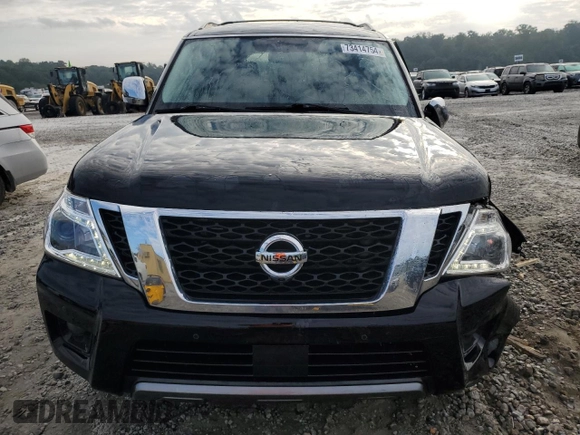 2019 Nissan Armada SV with VIN JN8AY2NC9K9588480, listed as a Copart auction lot 73414754 with 86,430 mi miles and Salvage Title. Bid and sale history available at carsss.com. Image 5.