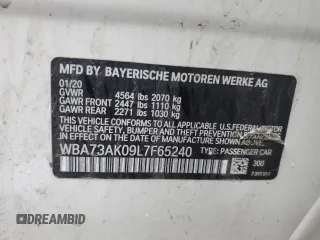 2020 BMW 2 Series 228i xDrive with VIN WBA73AK09L7F65240, listed as a Copart auction lot 55492085 with 68,606 mi miles and Salvage title. Bid and sale history available at DreamBid. Image 13.