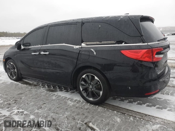 2024 Honda Odyssey Elite with VIN 5FNRL6H92RB029941, listed as a Copart auction lot 43759145 with 7,483 mi miles and Salvage Title. Bid and sale history available at carsss.com. Image 2.