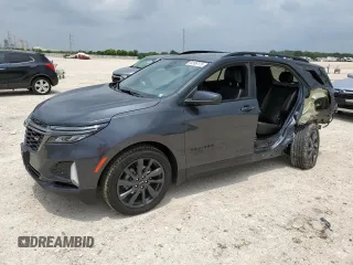 2023 Chevrolet Equinox RS z VIN 3GNAXMEG2PS191704, wystawiony jako Copart lot #54396175 z przebiegiem 19 173 mil mil oraz Szkoda całkowita • Salvage title. Historia ofert i sprzedaży dostępna na DreamBid. Obrazek 1.