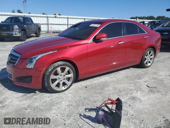 2013 Cadillac ATS Luxury with VIN 1G6AB5RX5D0152800, listed as a Copart auction lot 45321735 with 0 mi miles and Salvage Title. Bid and sale history available at carsss.com. Image 1.