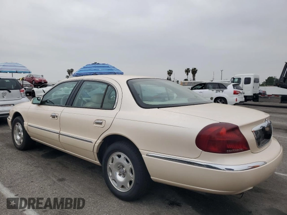 1998 Lincoln Continental with VIN 1LNFM97V6WY626436, listed as a Copart auction lot 54256795 with 165,038 mi miles and Clean Title. Bid and sale history available at carsss.com. Image 2.