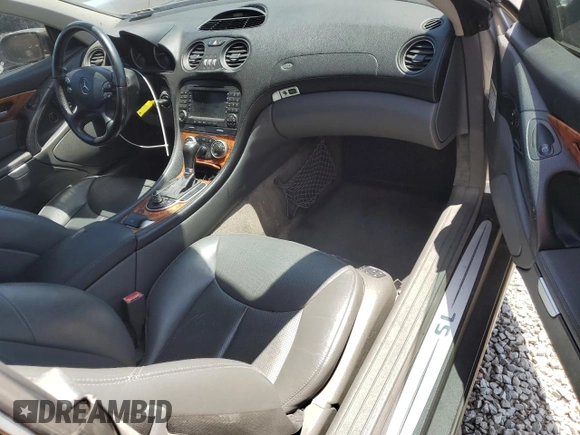 2005 Mercedes-Benz SL 500 with VIN WDBSK75F35F107247, listed as a Copart auction lot 57292925 with 128,300 mi miles and Clean Title. Bid and sale history available at DreamBid. Image 8.