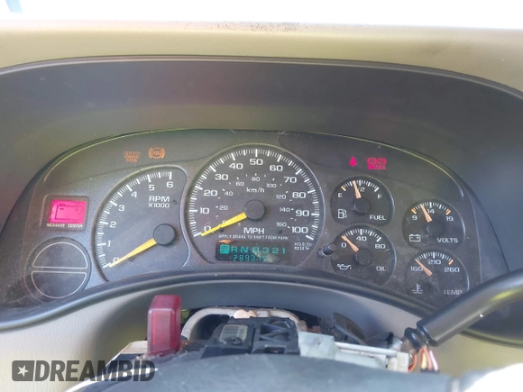 2002 Chevrolet Tahoe LT with VIN 1GNEC13Z72R229519, listed as a IAAI auction lot 40931411 with 289,319 mi miles and . Bid and sale history available at DreamBid. Image 7.