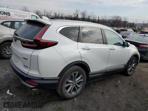 2020 Honda CR-V Touring with VIN 2HKRW2H96LH654268, listed as a Copart auction lot 47172605 with 57,086 mi miles and Salvage Title. Bid and sale history available at DreamBid. Image 3.